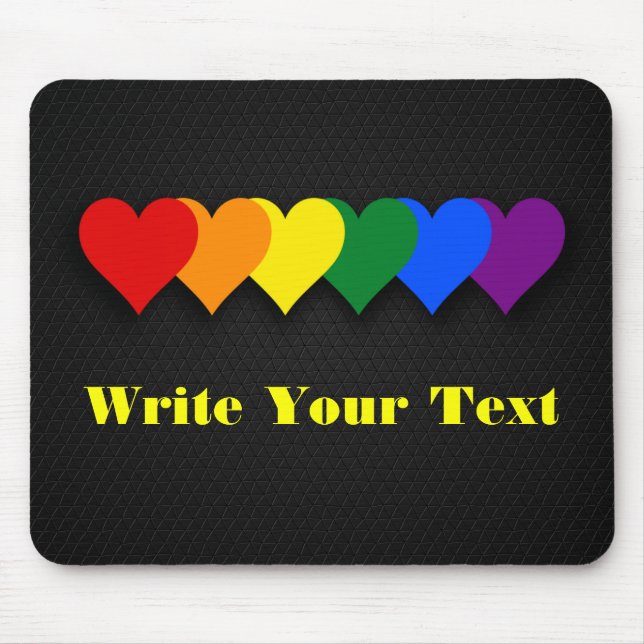 LGBT pride hearts  Mouse Pad (Front)