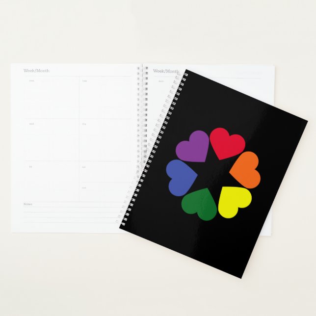 LGBT pride hearts Planner (Display)