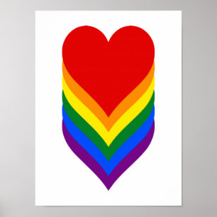 LGBT pride hearts poster