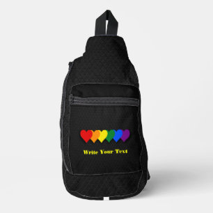 LGBT pride hearts Sling Bag