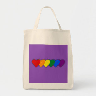 LGBT pride hearts Tote Bag