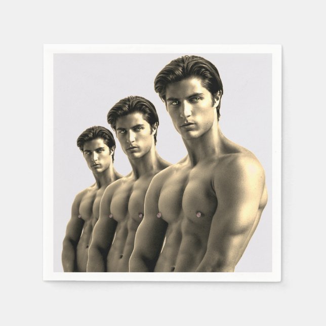 LGBT Pride Hottest Hunks on the Planet  Napkin (Front)