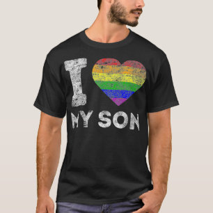 LGBT Pride I Love My Son Rainbow Flag Support Fami T-Shirt