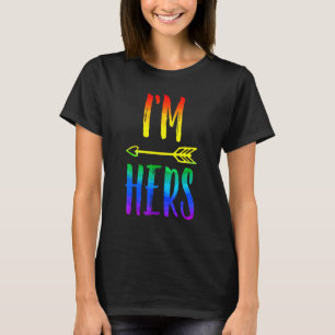Lgbt Pride Im Her Shes Mine Lesbian Couple Matchin T-Shirt