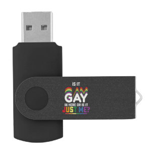 LGBT Pride Is It Gay In Here Or Is It Just Me USB Flash Drive