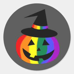 LGBT+ Pride Jack-O'-Lantern Stickers
