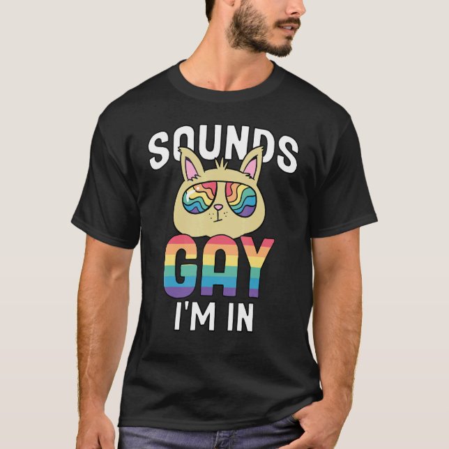 Lgbt Pride Lgbtq Flag Sounds Gay Im In T-Shirt (Front)