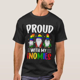 LGBT Pride LGBTQ Rainbow Gnomies  Proud with my Gn T-Shirt