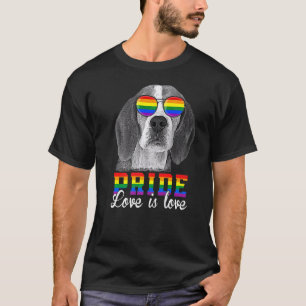 Lgbt Pride Love Is Love Beagle Dog T-Shirt