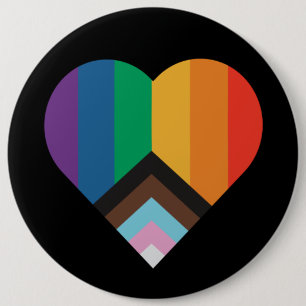 LGBT+pride love. Rainbow flag 6 Cm Round Badge