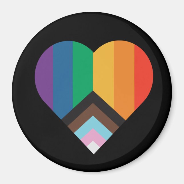 LGBT+pride love. Rainbow flag      Magnet (Front)