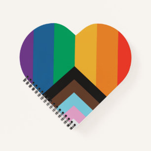 LGBT+pride love. Rainbow flag Notebook