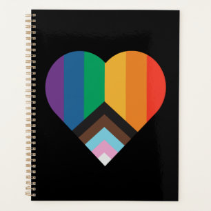 LGBT+pride love. Rainbow flag    Planner