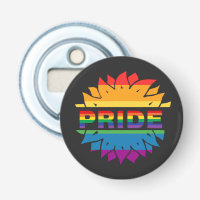 LGBT+Pride love. rainbow flower Button Magnet