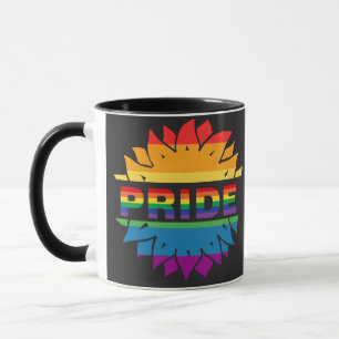 LGBT+Pride love. rainbow flower   Coffee Mug