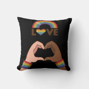 LGBT+Pride. Love rainbow. Heart. Cushion