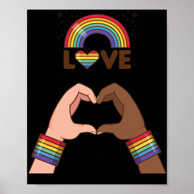 LGBT+Pride. Love rainbow. Heart. Poster (Front)