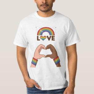 LGBT+Pride. Love rainbow. Heart. T-Shirt