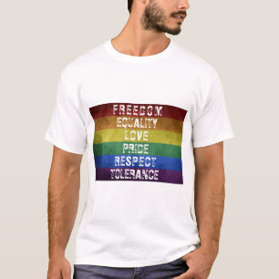 LGBT Pride Modern Rainbow Stripes Flag T-Shirt