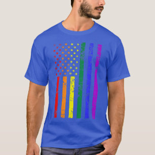 LGBT Pride Month US Flag LGBT Equality Awareness M T-Shirt