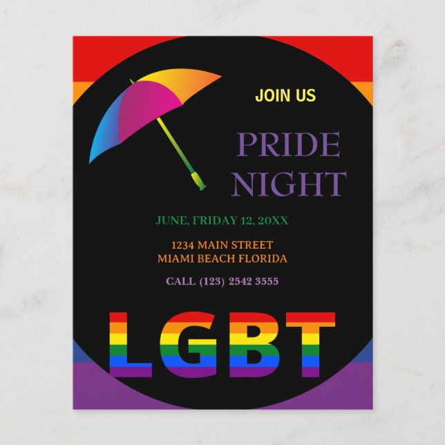 LGBT Pride Night Flyer  (Front)