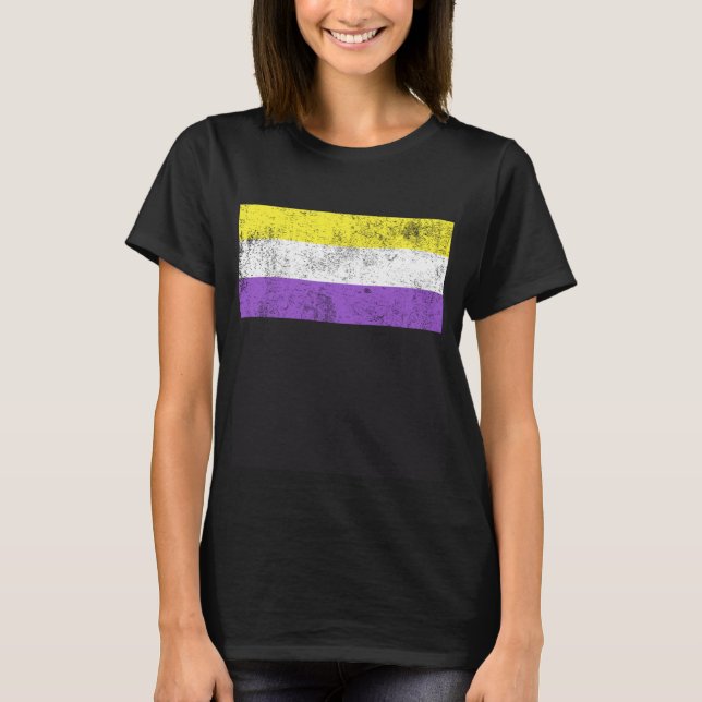 LGBT Pride Nonbinary Flag Non Binary T-Shirt (Front)