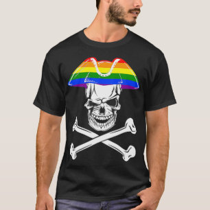 LGBT Pride Pirate And Crossbones-LGBT Halloween Co T-Shirt
