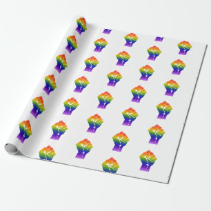 LGBT Pride Power Fist Wrapping Paper