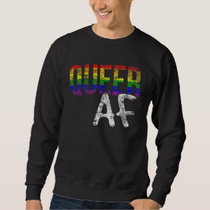 Lgbt Pride Queer Af Gay Lesbian Support Equal Rain Sweatshirt