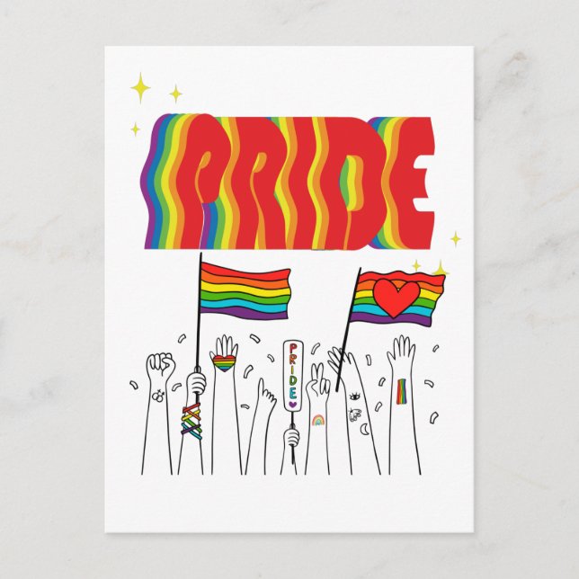 LGBT+Pride. Queer- gay love pride.  Postcard (Front)