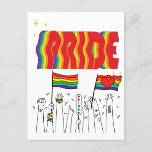 LGBT+Pride. Queer- gay love pride. Postcard