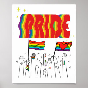 LGBT+Pride. Queer- gay love pride. Poster