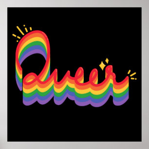 LGBT+ Pride. Queer love. Poster
