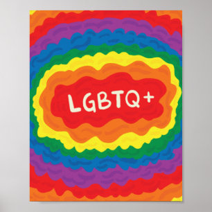 LGBT+pride. queer , rainbow colour. Poster