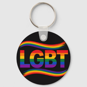 LGBT Pride Rainbow Design Key Ring