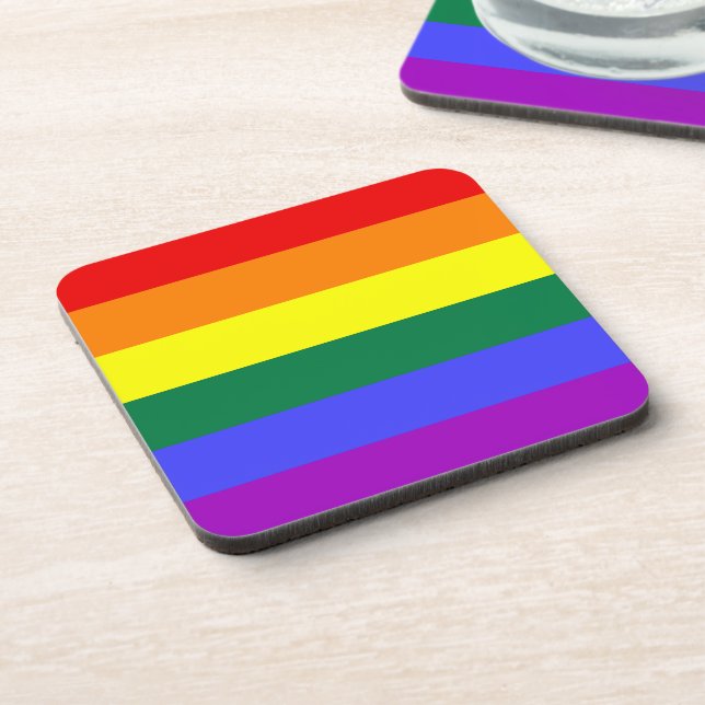LGBT Pride Rainbow Flag Coaster (Left Side)