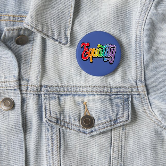 LGBT Pride Rainbow Flag Equality 6 Cm Round Badge (In Situ)