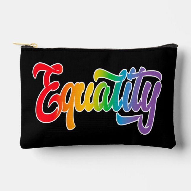 LGBT Pride Rainbow Flag Equality Accessory Pouch (Front)