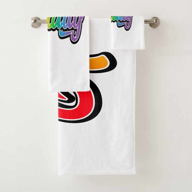 LGBT Pride Rainbow Flag Equality Bath Towel Set (Insitu)