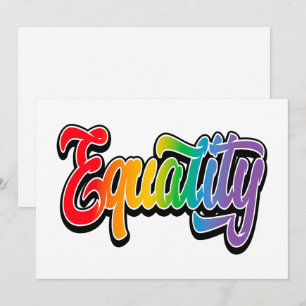 LGBT Pride Rainbow Flag Equality Holiday Card