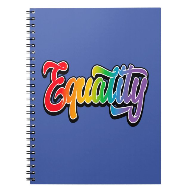 LGBT Pride Rainbow Flag Equality Notebook (Front)