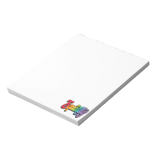 LGBT Pride Rainbow Flag Equality Notepad (Rotated)