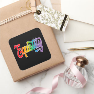 LGBT Pride Rainbow Flag Equality Square Sticker