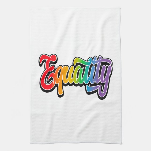 LGBT Pride Rainbow Flag Equality Tea Towel (Vertical)