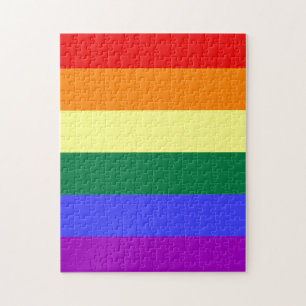 LGBT Pride Rainbow Flag Jigsaw Puzzle