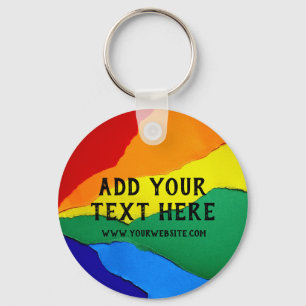LGBT Pride Rainbow Flag Marketing Key Ring