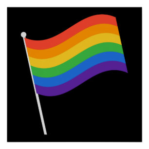 LGBT+pride. Rainbow flag Poster