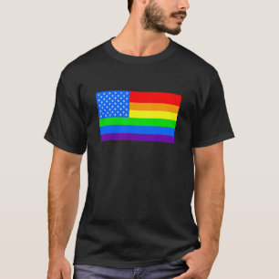 Lgbt Pride Rainbow Flag Proud Black King Queen Mum T-Shirt