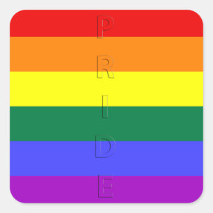 LGBT Pride Rainbow Flag Square Sticker