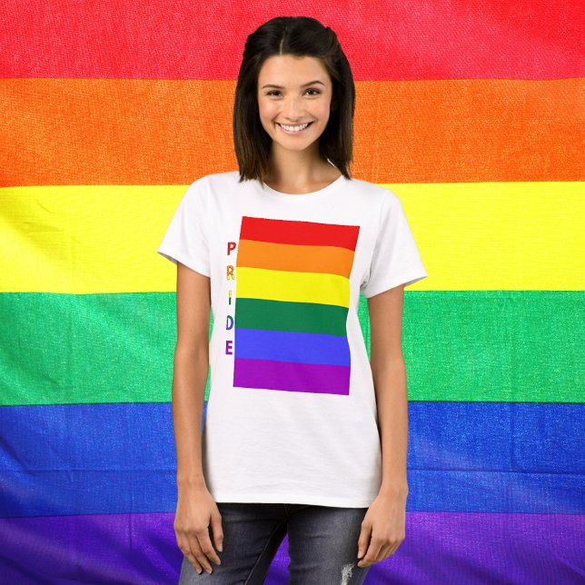 LGBT Pride Rainbow Flag T-Shirt (LGBT Pride Rainbow Flag White Womens T-Shirt)